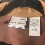 Napa Valley Brown Suede Button Up Top With Cutouts On‎ Hem Size XL Photo 6