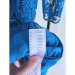 Maje  Fairy Sheer Lace Sheath Maxi Dress Medium Teal Occasion Event Boho Coastal Photo 8