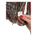 Fig and Flower Multicolor Geometric Women's Top Red Photo 5