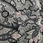 Susan Bristol Vintage Velvet Burnout Black & Pink Paisley Pencil Skirt Size 8 M Photo 8