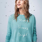 Loft Mint Seafoam Green Thin Light Holiday Sweater mohair wool blend small Photo 0