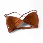 Zimmermann  Violet Triangle Bikini Top Caramel Brown Sz Photo 4