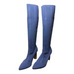 Charles by Charles David CHARLES by CHARLES DAVIS Navy Stretch Knit Heeled Boots Photo 3