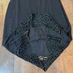 Silk blend little black dress with lace trim hem, size 8 Photo 6