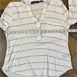 Blu Pepper White Henley Long Sleeve Top Size Small Photo 7