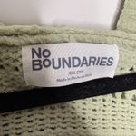 No Boundaries  Light Green Soft Open Knit Cardigan Pockets Womens Size XXL 20 Photo 2