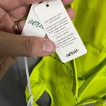 Aerie NWT Neon Green Jacquard Cut Out String One Piece Swimsuit Size Med Photo 7