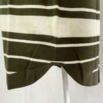 Pink Clover New  Curved Hem Striped Sweater Valencia Olive Green Ivory Size XL Photo 10