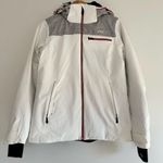 White and Gray Women's Ski Jacket Silver Photo 0
