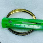 Bangle Bracelet Gold Brass Black Colors Textured Metal Slip on Photo 4