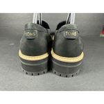 Toms  Women's Cara Black Leather Lug Loafers Size 10 Photo 6