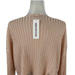 Urban Outfitters New  Distressed Crop Top Bell Sleeves relaxed boho Knit Sweater Photo 7