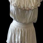 Ramy Brook  Cream Ruffled Midi Dress Photo 0