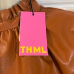 THML  Alani pleather top in camel Medium NWT Photo 3