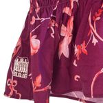 Hill House  Home Paz Smocked Ruffle Top M‎ Burgundy Floral Cottagecore Coquette Photo 4