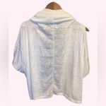 Ambiance Apparel Cowl Neck Open Front Short Sleeve Sweater in White Photo 3