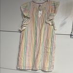 THML  RAINBOW STRIPED FLUTTER SLEEVE MINI DRESS SMALL NEW WITH TAGS Photo 1