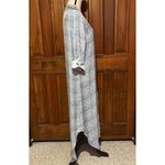 Cupcakes and Cashmere Gray Blue Graphic Print Maxi Shirt Women's Small Lagenlook Photo 2