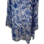 NEW Sunflower Floral Sheer Sequin Swimsuit Coverup Resort Beach Coastal L Blue Size L Photo 3