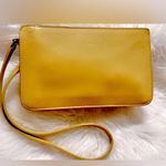 Furla Yellow Leather Clutch Wristlet Bag 9” X 5.5” Approximately Photo 3