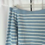 SheIn Light Blue & White Off the Shoulder Sweater Size Medium Photo 2