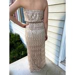 Forever 21 Champagne Lace Strapless Maxi Dress Photo 1