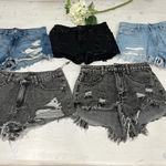 5 Distressed‎ Denim Ripped Frayed Jean Shorts Hidden Aeropostale Shein Blue Photo 0