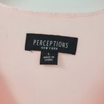 Perceptions Womens Lace Dress L Pink A Line Smocked Waist V Neck Short Sleeves Photo 10