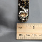 None Black Floral Rhinestone Gem Costume Boho Bracelet Fashion Jewelry Retro JB4-17 Photo 5