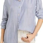 Vintage Havana Striped Beach Shirt, NWT, Size S Blue Photo 0