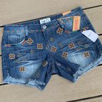 Rue 21 Denim Jean Shorts Western Aztec Cutoffs New Oversized 5/6 Womens Photo 3