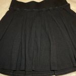 Forever 21 F21 Black Ribbed Cotton Skater Skirt Small VGUC Photo 2