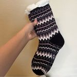 Muk Luks Black, Pink and White Cabin Socks Black Size undefined Photo 2
