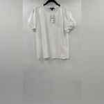 J.Crew  Vintage jersey puff-sleeve T-shirt in white Photo 4