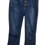 Madewell Blue Denim Button Fly Mid Rise Cropped Cali Demi Bootcut Jeans Size 27 Photo 0