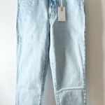 Good American NWT  25 High Waist Raw Hem Slim Straight Jeans Indigo248 Photo 1