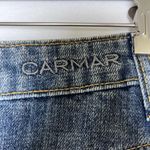 Carmar Heavily Distressed Denim Boho Hippie Grunge Skirt Womens Size 24” Blue Photo 1