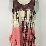 T Party Fashion T Party Tie Dye Mini Dress Vintage Y2K Medium Boho Chic Pocket Tank Retro Hippie Photo 1