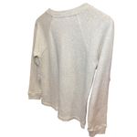 J.Crew  Rhinestone Jewel Neckline Holiday Heathered Cream Sweatshirt 100% Cotton Photo 9