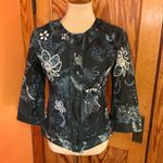 Chico's  embroidered n beaded denim jacket Photo 3