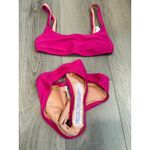 J.Crew  Full Coverage Bikini Bottom & Squareneck Bikini Top Radiant Fuchsia XS Photo 2