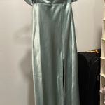 Birdy Grey Sage Green Formal Dress - Satin Fabric Photo 0