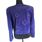 Vintage Giorgio Mobiani Purple Leather Studded Jacket, Size 14 Size L Photo 6