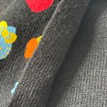 Sanrio Hello Kitty Black Colorful Rainbow Knit Rectangle Scarf Cute Back to School 2007 Photo 3