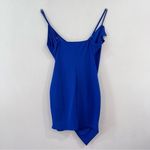 Lulus Keep on Flourishing Blue Ruffled Asymmetrical Bodycon Dress XL Photo 5