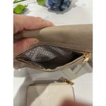 MNG Wallet and Vegan Leather Quilted clutch Wristlet Beige Tan Photo 7
