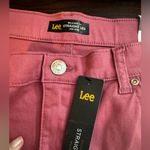 Lee New Relaxed Fit Straight Leg Jeans Mid Rise Pink Rose Size 14 Photo 1