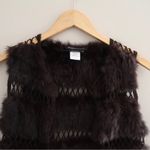 BCBGMAXAZRIA Rabbit Fur Knit Vest | Y2K Luxury Photo 2