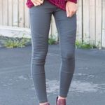 Umgee NWT  Moto Jeggings Size L Charcoal Gray Pockets Pull On Biker Edgy Grunge Photo 0