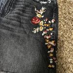 Abercrombie & Fitch Abercrombie black Jean skirt with floral detail Photo 3